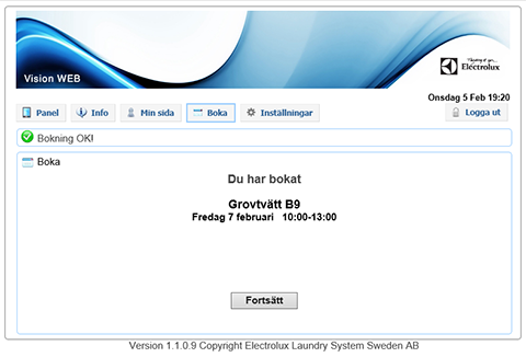 Bekräftelse på registrerad bokning
